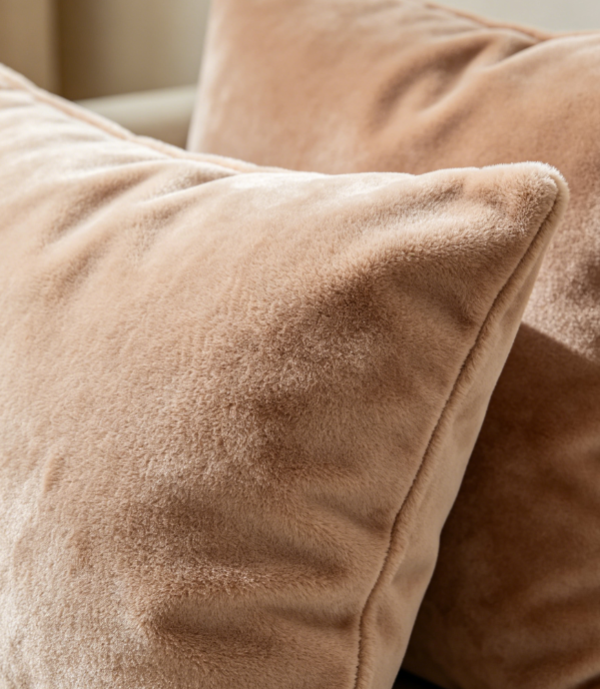 Soft Velvet-Style Solid Cushion Cover