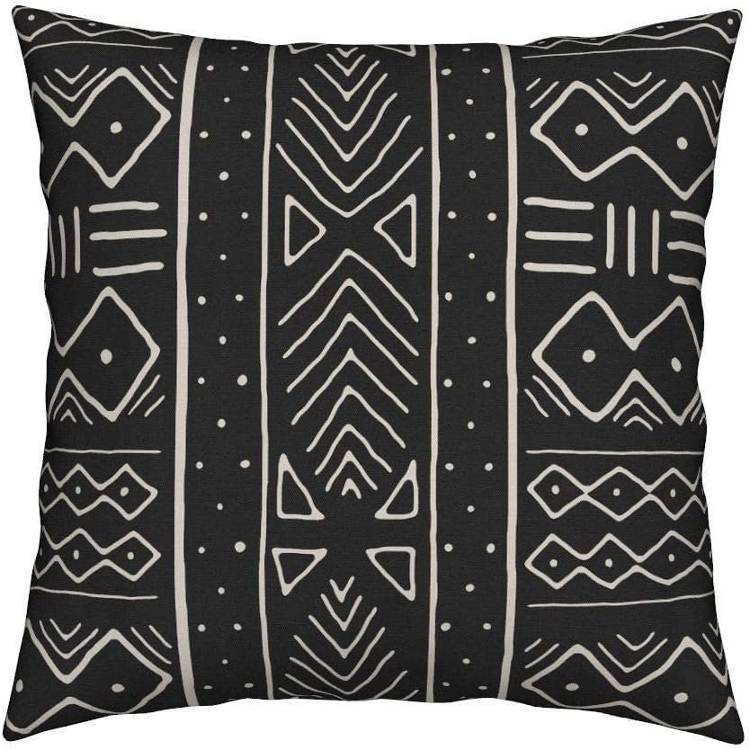Midcentury Modern Simple Lines Colorful Bird Flax Cotton Hidden Zipper Throw Pillow Covers 26x26 in (Two Sides) - Image 2